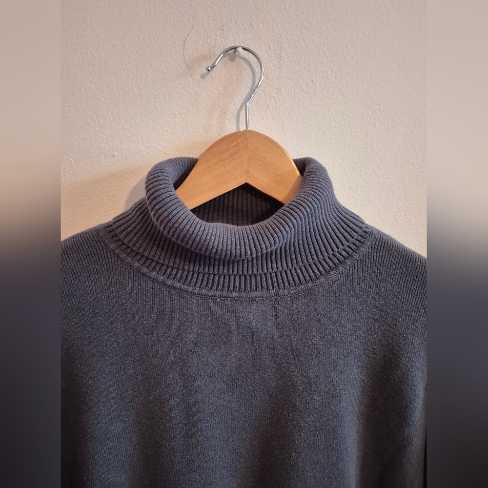 Cotton Silk And Cashmere Dark Green Sweater By Dynamite Oversized XS - Picture 3 of 6